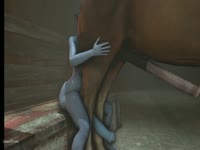 Transgender hentai tramp sucked by horse in this beastiality porn